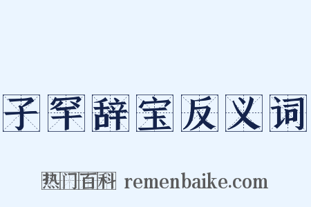 子罕辞宝反义词是什么意思的图片